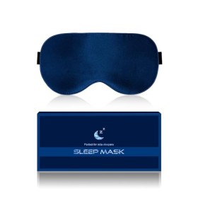 Aosun Masque de sommeil en soie pour les personnes dormant sur le côté, 22 mommes, 100 % pure soie de mûrier biologique, pour