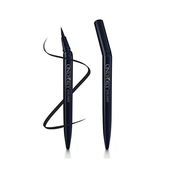 Onlyoily Eyeliner Liquide, Waterproof, Tenue 24H - Noir intense, Sans Transfert et Longue Tenue, Teinte Noir Eyeliner / Khôl ...