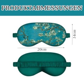 Masque de sommeil réglable pour femme - Avec bandes réglables - Confortable et super doux - Aide au sommeil ultime - Vert flo