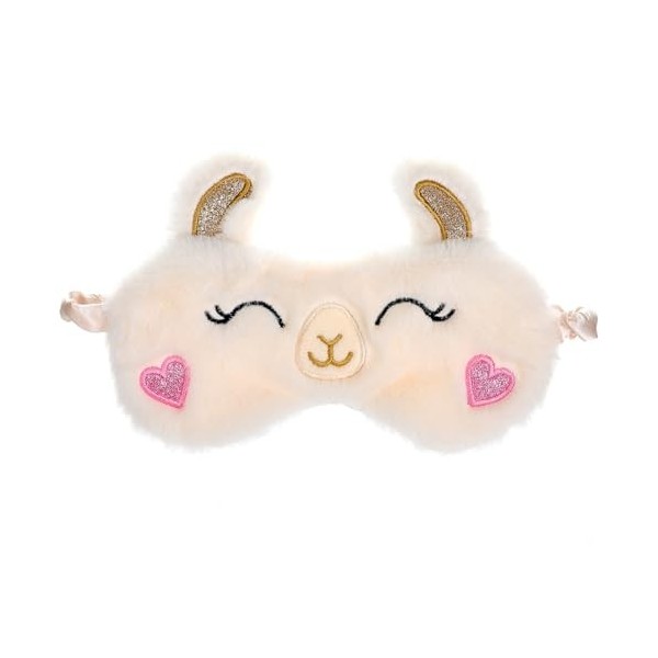 MILISTEN Adorable animal alpaga - Couverture des yeux en peluche - Pour le voyage - Ombre à paupières - Super doux et amusant