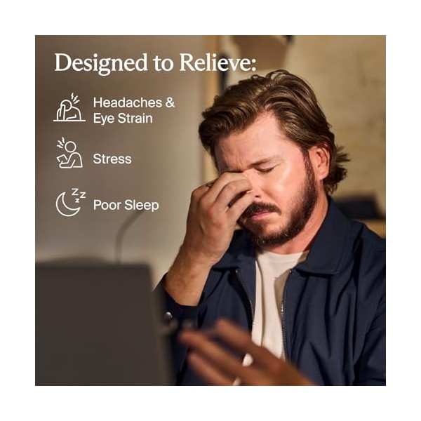 Therabody SmartGoggles 2.0 Masque Chauffant Pour Les Yeux, Masque De Sommeil Occultant & Massage Des Tempes Pour Relaxation P