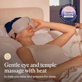 SmartGoggles par Therabody, masseur oculaire chauffant biométrique, masque de vibration Bluetooth, 3 modes personnalisés pour