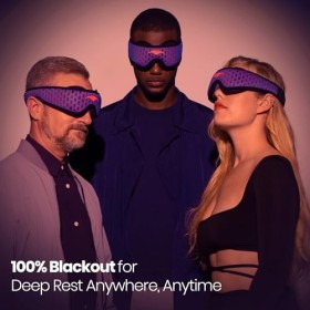 Manta Pro Sleep Mask - 100% Light Blocking Sleep Mask for Side Sleepers, Breathable and Comfortable for Sleep/Travel/Nap/Shif