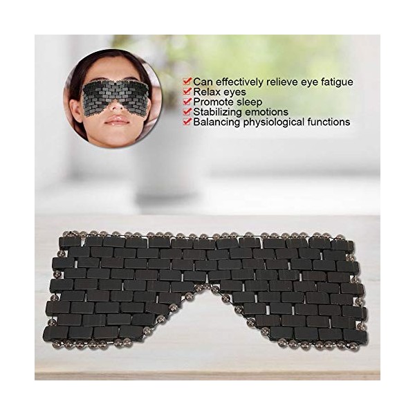 Masque de Relaxation des Yeux en Jadestone, Masseur Facial, Outil de Soin du Sommeil, Réduction des Cernes, Masseur des Yeux 