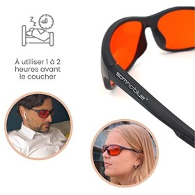 Somnoblue La nouvelle génération de lunettes anti-lumière bleue - lunettes de sommeil orange – Un sommeil plus efficace - amé