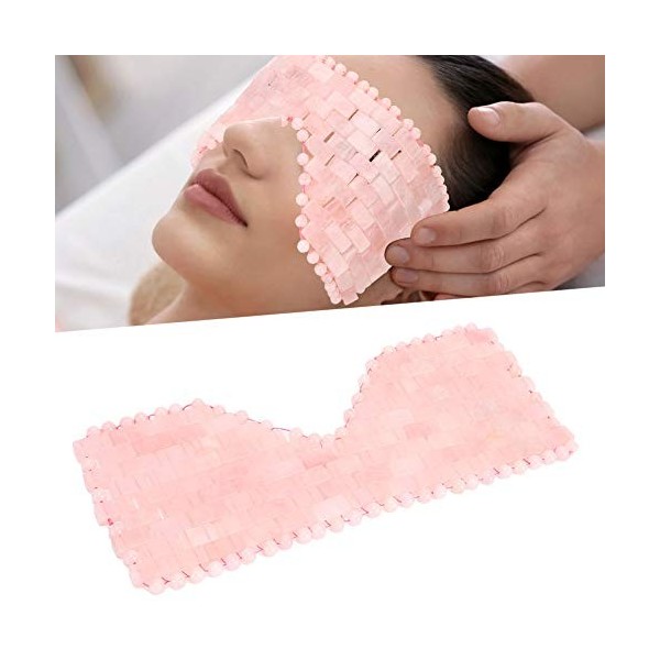 Masque pour les Yeux en Pierre de Jade, Masque pour les Yeux de Sommeil Rafraîchissant, Masseur de Traitement des Yeux Froids