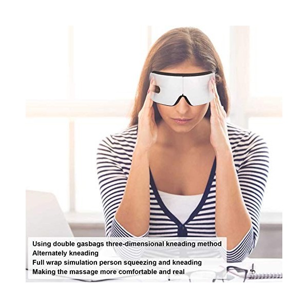 masque massage yeux, Masseur oculaire, machine de massage électronique des yeux, pour soulagement du stress de la vision rela