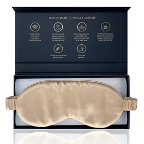 Andromeda Masque de sommeil 100% soie naturelle biologique | Bandeau de nuit occultant pour protéger les yeux de la lumière |