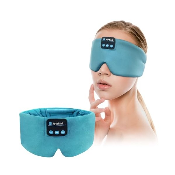 Casque de sommeil en soie avec bandeau Bluetooth pour le sommeil et les voyages, masque de sommeil réglable avec écouteurs Bl