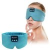 Casque de sommeil en soie avec bandeau Bluetooth pour le sommeil et les voyages, masque de sommeil réglable avec écouteurs Bl
