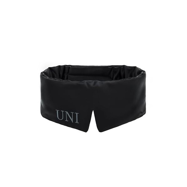 UNI Good Night Masque de sommeil 100 % soie de mûrier pour homme et femme, avec bandeau Velcro réglable, grand masque de somm
