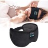 Casque de sommeil Bluetooth sans fil - Masque de sommeil pour les personnes dormant sur le côté - Velcro réglable - Haut-parl