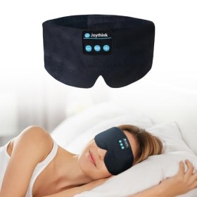 Joythink Casque de sommeil Bluetooth sans fil - Musique - Masque pour les yeux - Bandeau pour dormir sur le côté - Masque de 