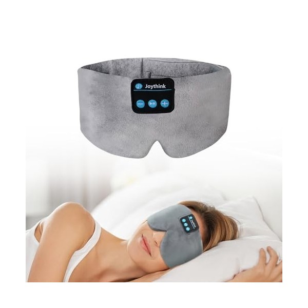 Casque de sommeil Bluetooth avec masque pour les yeux sans fil avec haut-parleur réglable - Écouteurs sans fil - Pour dormeur