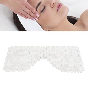 Masque de Sommeil en Quartz, Masque pour les Yeux en Pierres de Jade Blanc pour Massage