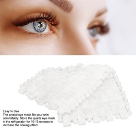 Masque pour les Yeux en Jade de Quartz Blanc pour Réduire les Poches, Anti-âge, Détendre les Muscles – Favorise la Circulatio