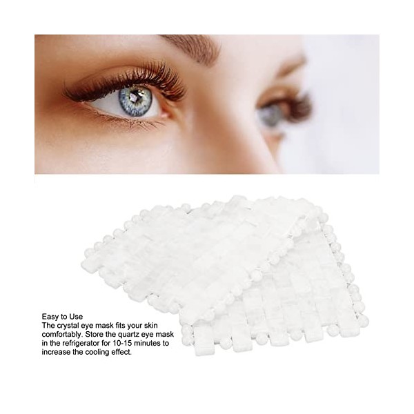 Masque pour les Yeux en Jade de Quartz Blanc pour Réduire les Poches, Anti-âge, Détendre les Muscles – Favorise la Circulatio