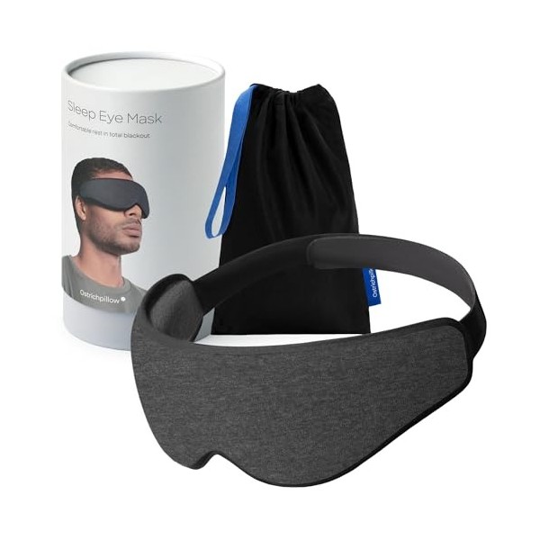 Ostrichpillow - Eye Mask | Masque Ergonomique 3D | sadapte à la Forme de Votre Visage | Masque pour Dormir, se Reposer, se R