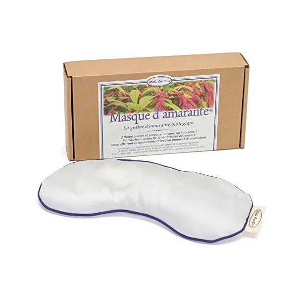 MILLE OREILLERS Masque dAmarante ® bio - 10 x 20 cm - Décongestionnant pour les yeux