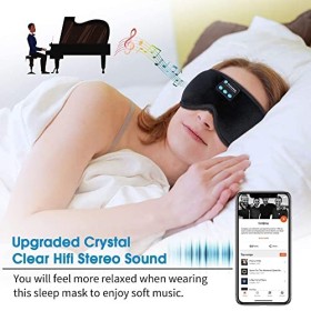 Usoun Casque de Sommeil Bluetooth 3D avec Haut-Parleur HD intégré, idéal pour Les Personnes Dormant sur Le côté, Le Yoga, la 