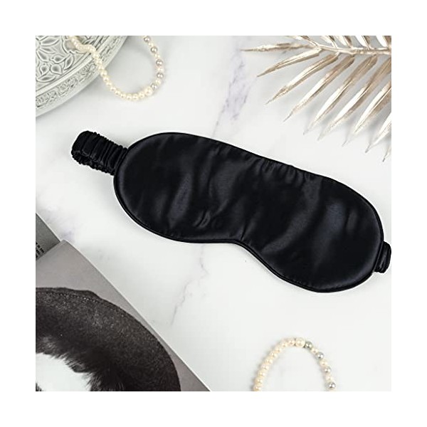 OFFTOPIC® Masque de sommeil 100 % pure soie | STOP à insomnie | MEILLEURE Qualité du sommeil| Accessoire de voyage | Certifié
