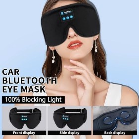Joythink Casque de sommeil Bluetooth avec haut-parleur, masque de sommeil en voiture, écouteurs sans fil, accessoires de voya