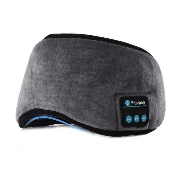 Bewinner1 sans Fil Bluetooth 5.0 Eyeshade, Night Sleep Bluetooth Eye Mask Sleeping Music Headphone Haut-parleurs intégrés Hau