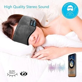 Bewinner1 sans Fil Bluetooth 5.0 Eyeshade, Night Sleep Bluetooth Eye Mask Sleeping Music Headphone Haut-parleurs intégrés Hau