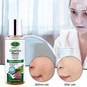 Firulab Huile Essentielle dextrait de de réglisse pour la Peau,3.38fl Oz Licorice Root Drops Huile hydratante pour Le Visage