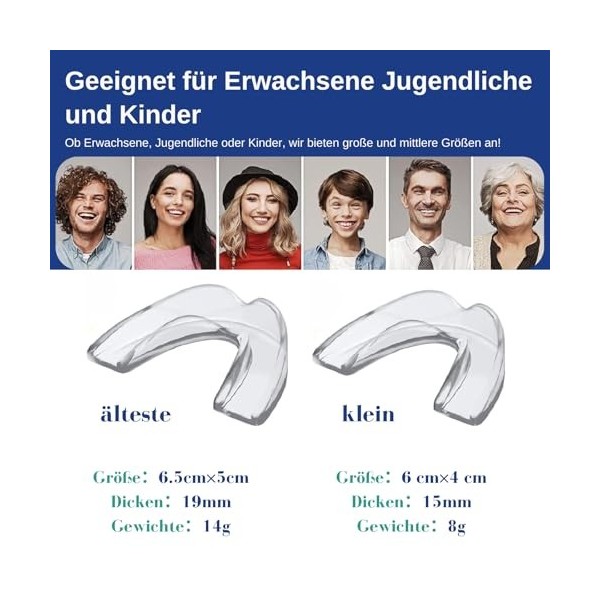 Lot de 4 gouttières anti-ronflement pour la nuit, utilisées pour réduire le grincement de lattelle dentaire, attelle de mors