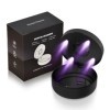 Binlingdaily Boîtier de retenue UV avec ventilateur et miroir - Boîtier dentaire compact pour aligneurs, protège-dents, protè