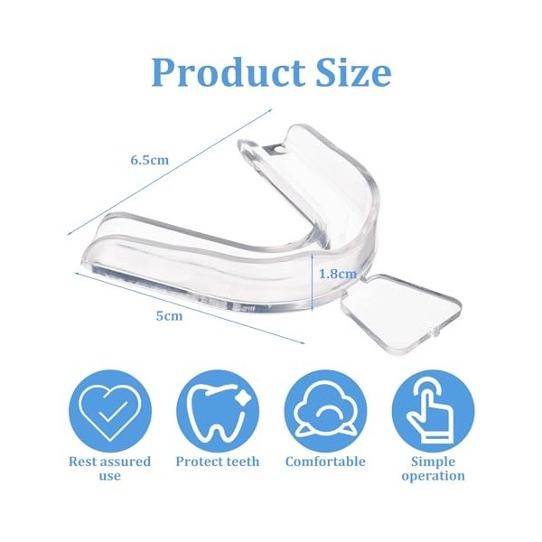 INBOLM Lot de 4 protège-dents pour blanchiment des dents - Pour blanchiment des dents - Pour le meulage des dents - Protectio