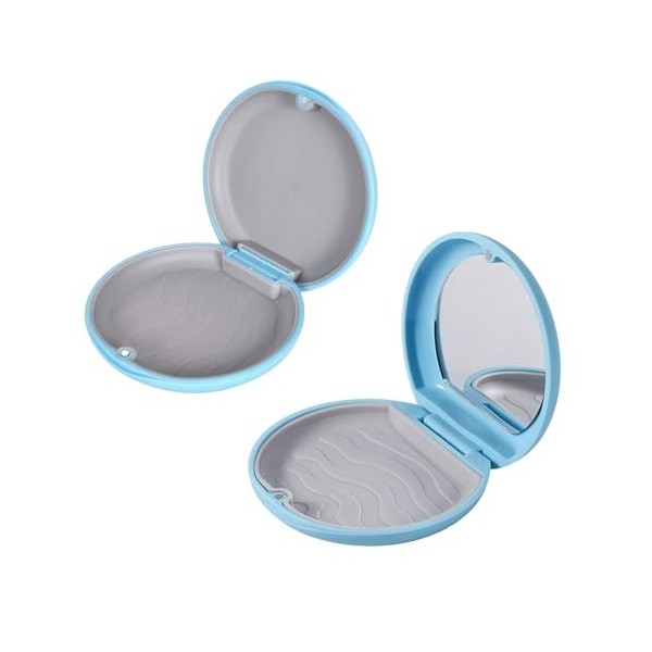 Lot de 2 boîtes pour appareils dentaires, gouttière dentaire, prothèses dentaires, dentiers, dentiers, gouttière dentaire, ne