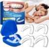 4 Gouttière Anti Ronflement, Guards to Prevent Bruxism, pour dormir contre le bruxisme, bon pour le sommeil, Protege Dent Nui