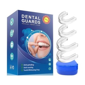 Lot de 2 protège-dents malléables pour bruxisme, meulage des dents, protection de la bouche athlétique, bruxisme, attelle den