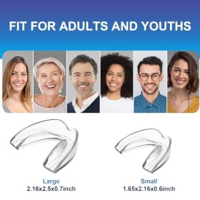 Lot de 4 protège-dents pour grincer les dents la nuit, protège-dents réutilisables pour grincer les dents, protège-dents de n