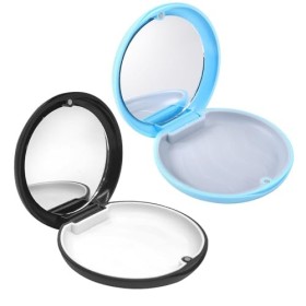 Lot de 2 boîtes pour appareils dentaires, dentiers, gouttière dentaire, avec miroir, convient pour les voyages et une utilisa