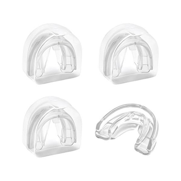 IKOPFLN Paquet de 4 protège-dents de sport Protège-dents pour meulage de dents Protège-dents de boxe Convient à tous les spor