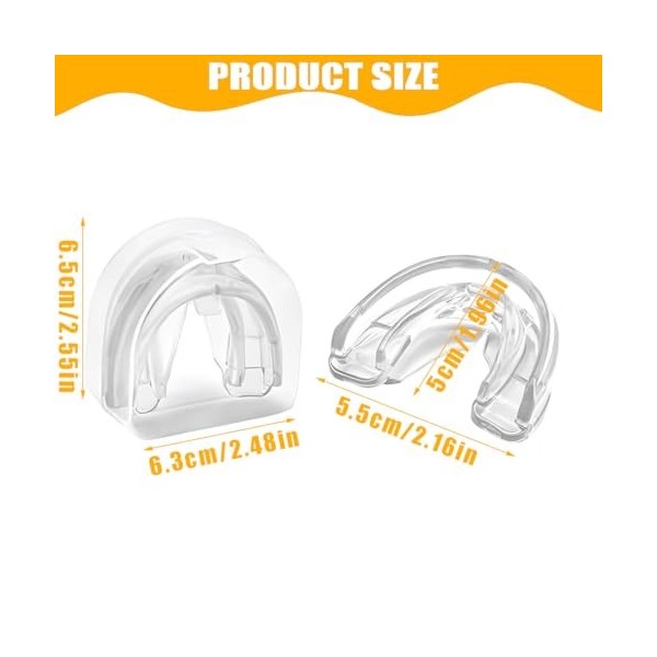 IKOPFLN Paquet de 4 protège-dents de sport Protège-dents pour meulage de dents Protège-dents de boxe Convient à tous les spor