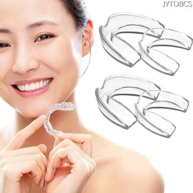 JYTDBCS Lot de 4 protège-dents pour le grincement des dents, anti-grincement pour dormir la nuit, protège-dents réutilisables