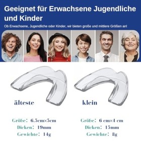 Queue de nuit pour grincement des dents, protège-dents, attelle à mordre pour la nuit 4 pièces, réutilisable Utilisé pour réd