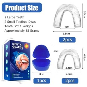 4 Pièces Gouttiere Dentaire Bruxisme, Protege Dent Bruxisme, Protège-Dents Réutilisable, Gouttiere Pour Dent Sans Bpa, Proteg