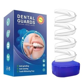Lot de 4 protège-dents pour grincement des dents, apnée du sommeil et blanchiment des dents, bouclier des gencives confortabl
