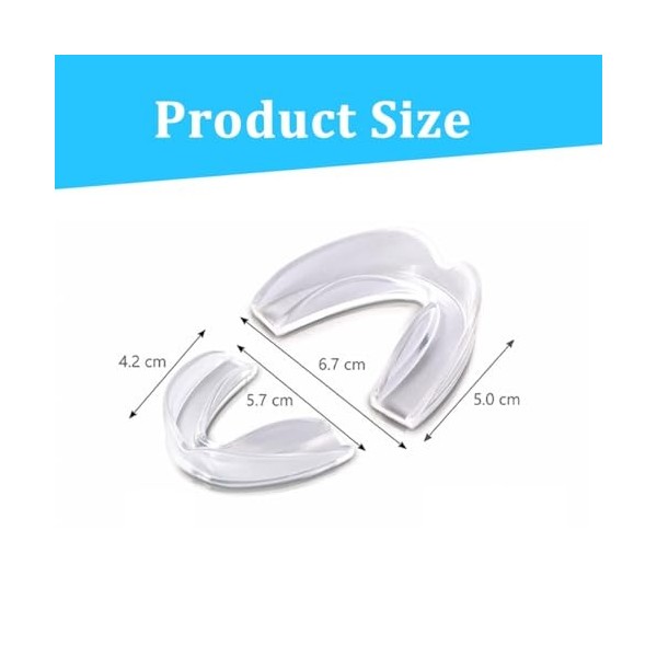 Gouttiere Dentaire Bruxisme Thermoformable 4Pcs, Gouttiere Dentaire Bruxisme, Protege Dent Nuit, pour Arrêter le Bruxisme, Mo