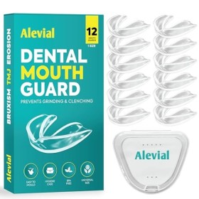 Lot de 12 protège-dents dentaires pour le grincement des dents pour dormir avec étui dhygiène, empêche et traite le bruxisme