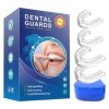 Gouttiere Dentaire Bruxisme, 4Pcs Protecteurs Buccaux, Protege Dent Bruxisme, Gouttiere pour Dent Sans BPA, Protege Dent Nuit