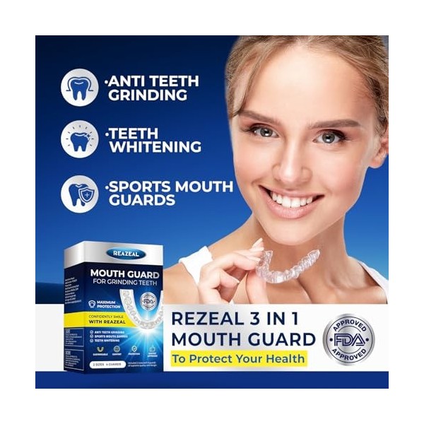 Protège-dents pour grincer les dents la nuit : protection dentaire pour dormir la nuit – Protection nocturne pour les dents 