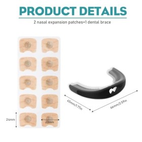 JRYGAC Dispositifs Anti-Ronflement Set, Gouttiere Dentaire Anti Ronflement Goutiere Dent Bruxisme avec Bande de Nez, Gouttier