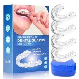 Lot de 5 attelles de dentition pour la nuit, attelle de dentition pour la nuit, attelle de ronflement, protège-dents, anti-ro