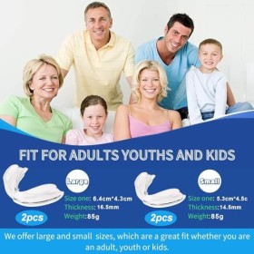 Lot de 5 attelles de dentition pour la nuit, attelle de dentition pour la nuit, attelle de ronflement, protège-dents, anti-ro